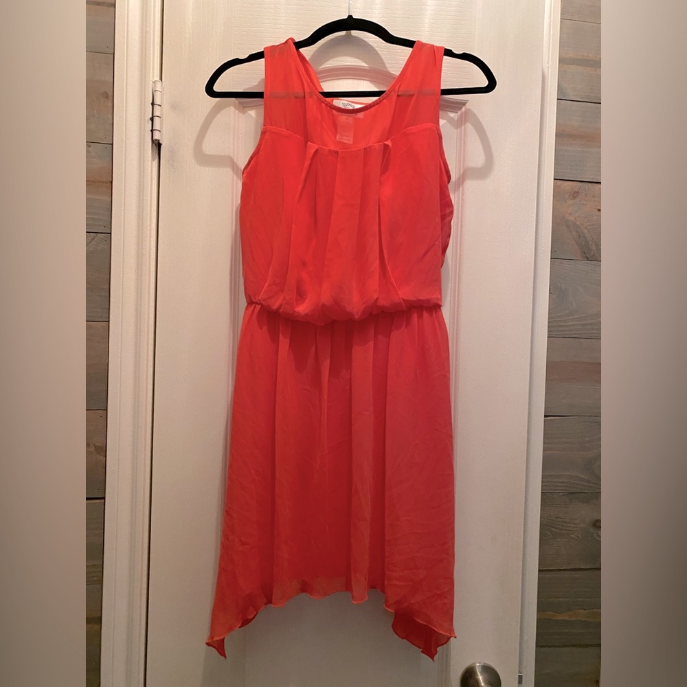 Cute silky coral dress!